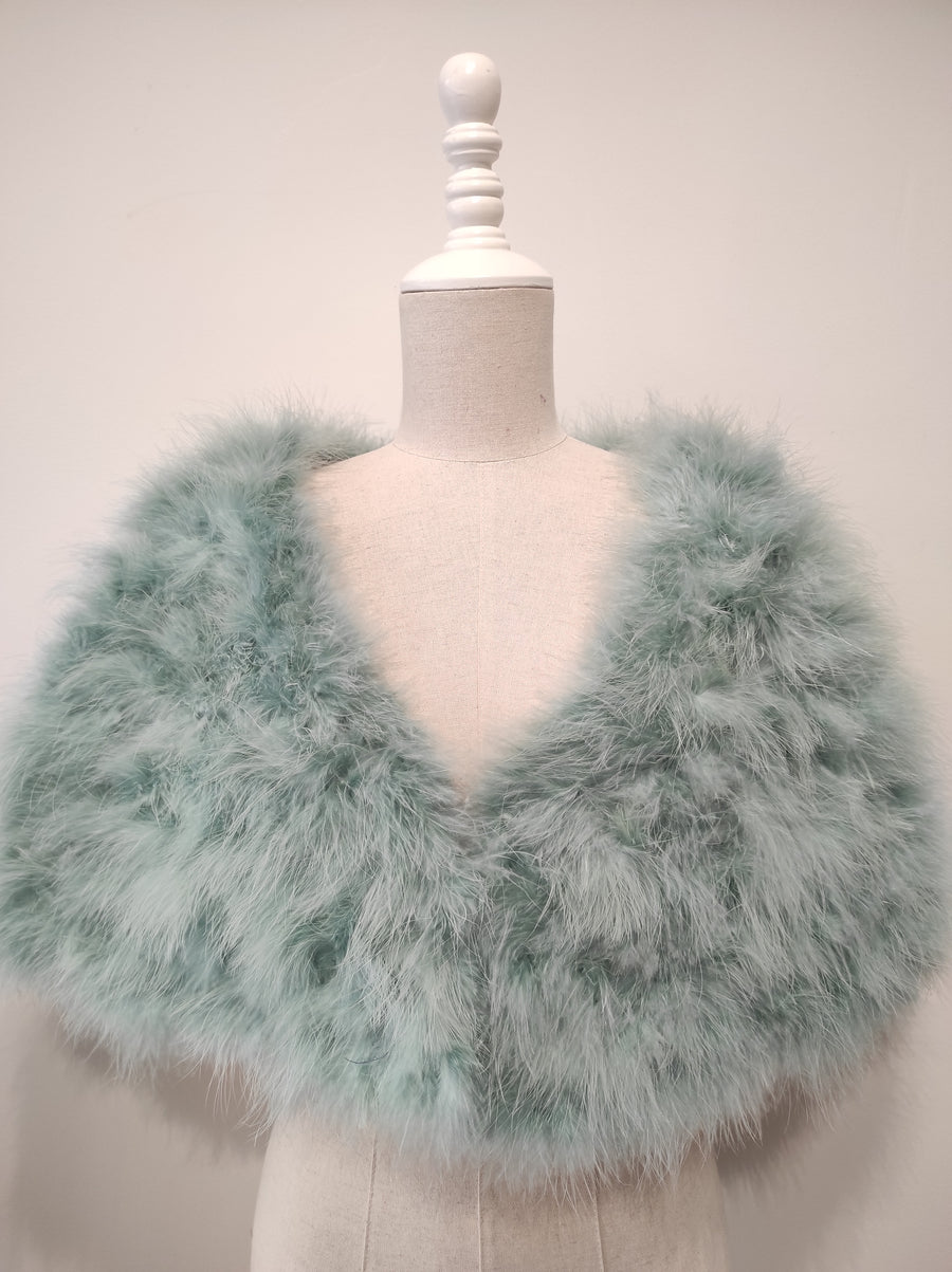 ESTOLA PLUMAS CELESTE