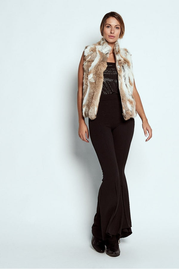 CHALECO PIEL TONOS MARRONES