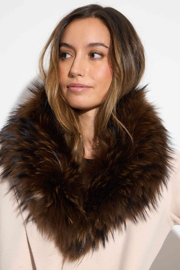 CUELLO PIEL MARRON XL